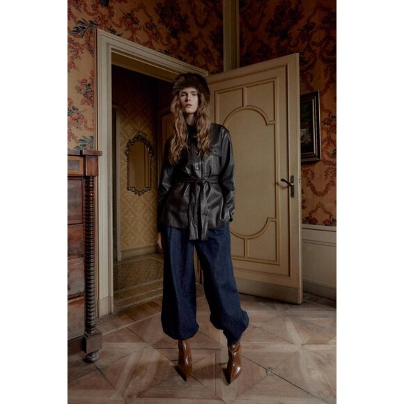 ZARA DENIM TROUSERS - Picture 2 of 5